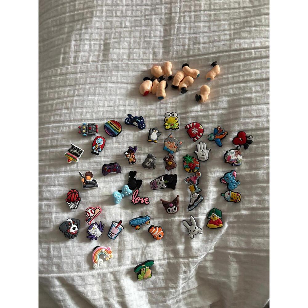 Huge lot of new Croc charms toes blippy Sanrio